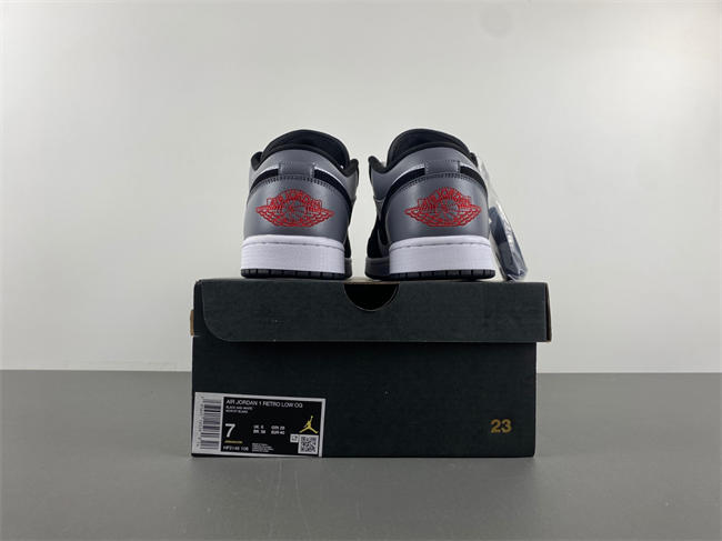 Air Jordan 1 Low SE White Fire Red Black Matte Silver HF3148-106